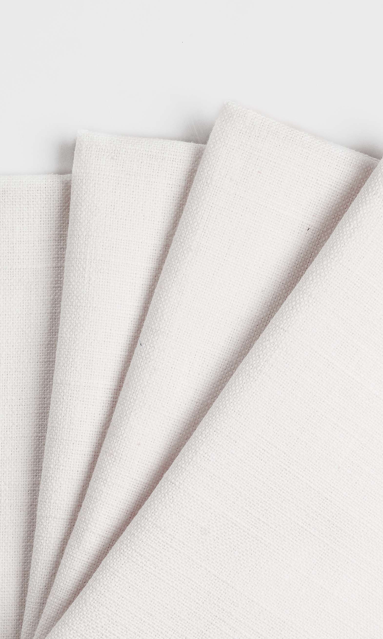 Linen Window Curtains for Living, Bedroom, Kitchen, Bathroom (White)
