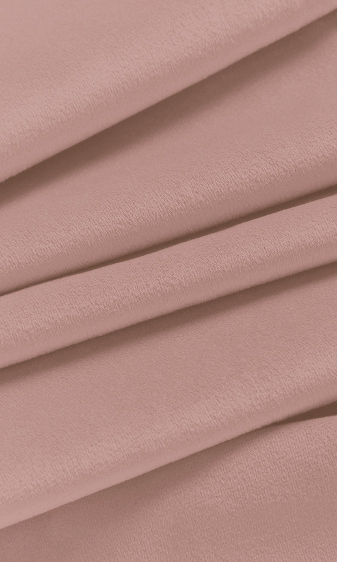 Velvet Pinch Pleat, Rod Pocket, Eyelet Curtains (Rose Pink)