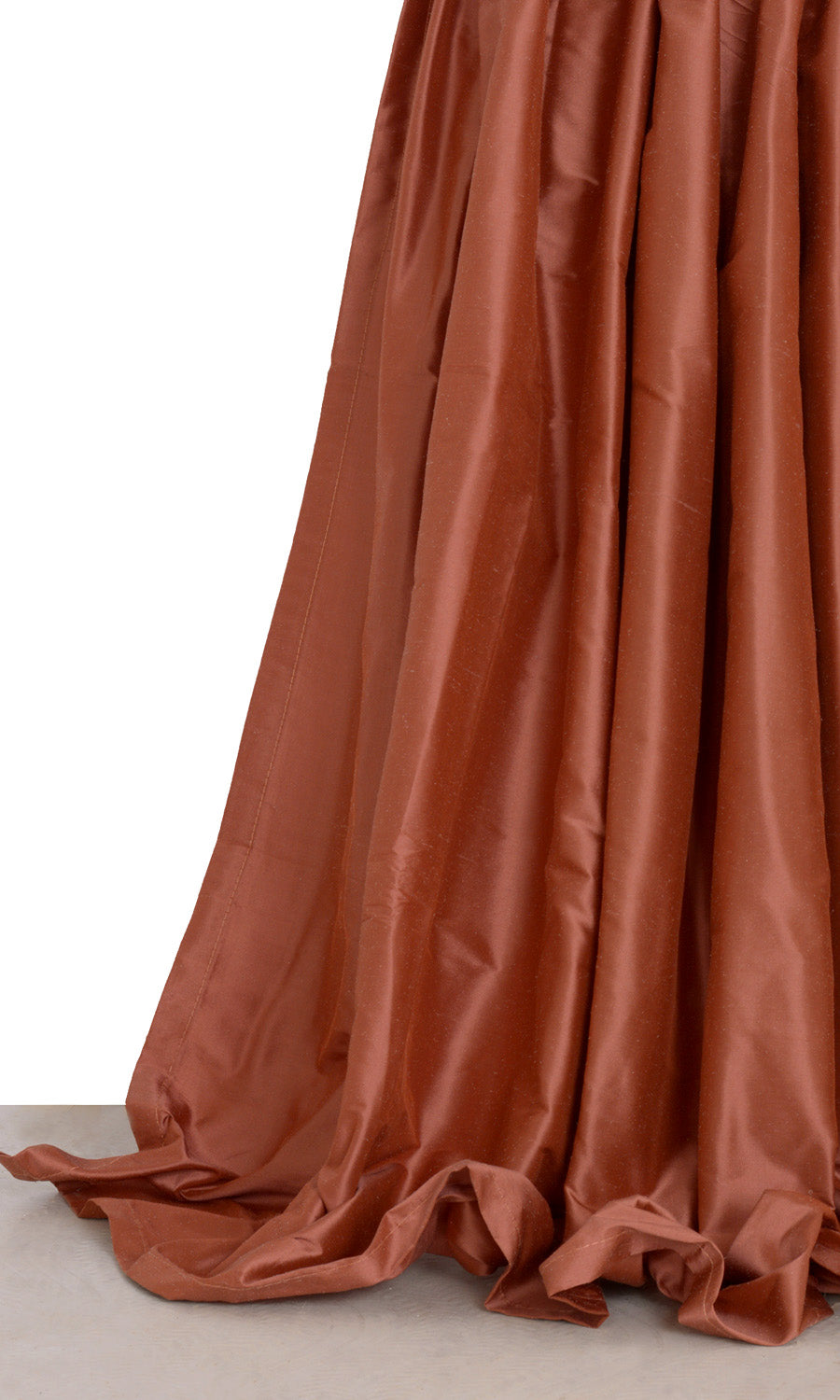 Shantung Silk Window Curtains for Living, Bedroom, Kitchen, Bathroom (Persian Red)