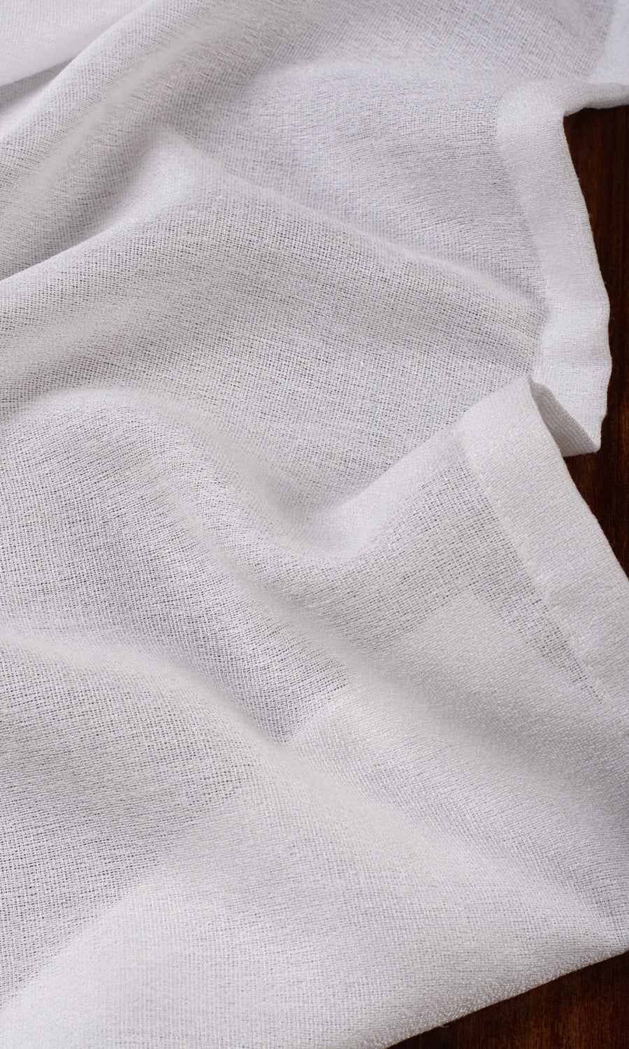 Plain Semi-Sheer Curtains / Drapes / Window Drapery Panels (Pearl White)