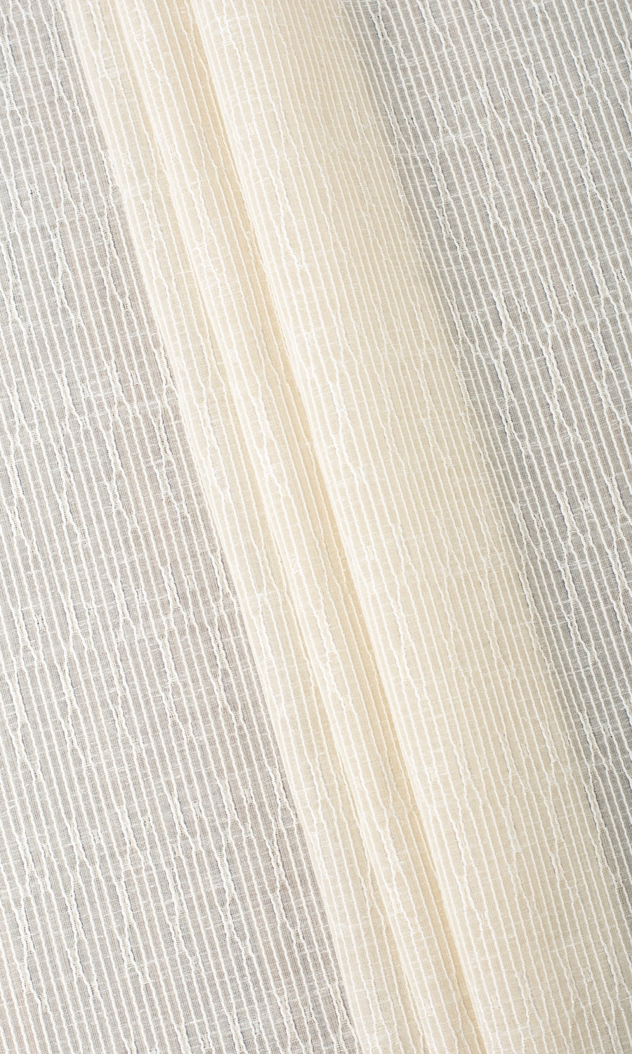 Textured Sheer Window Curtains for Living, Bedroom, Kitchen, Bathroom (Ivory-Beige)
