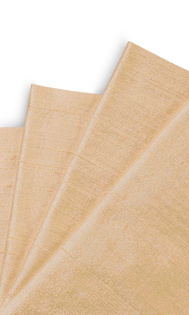 Dupioni Silk Curtain Panels for Living, Bedroom, Kitchen, Bathroom (Golden Beige)