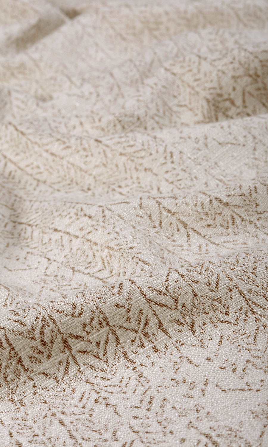 Herringbone Poly-Cotton Any Size Style Roman Shades (Off White/ Brown)