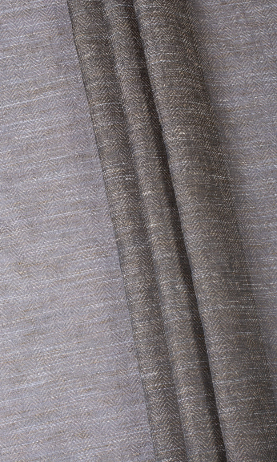 Herringbone Sheer Window Curtains for Living, Bedroom, Kitchen, Bathroom (Grey/ Coffee Brown)