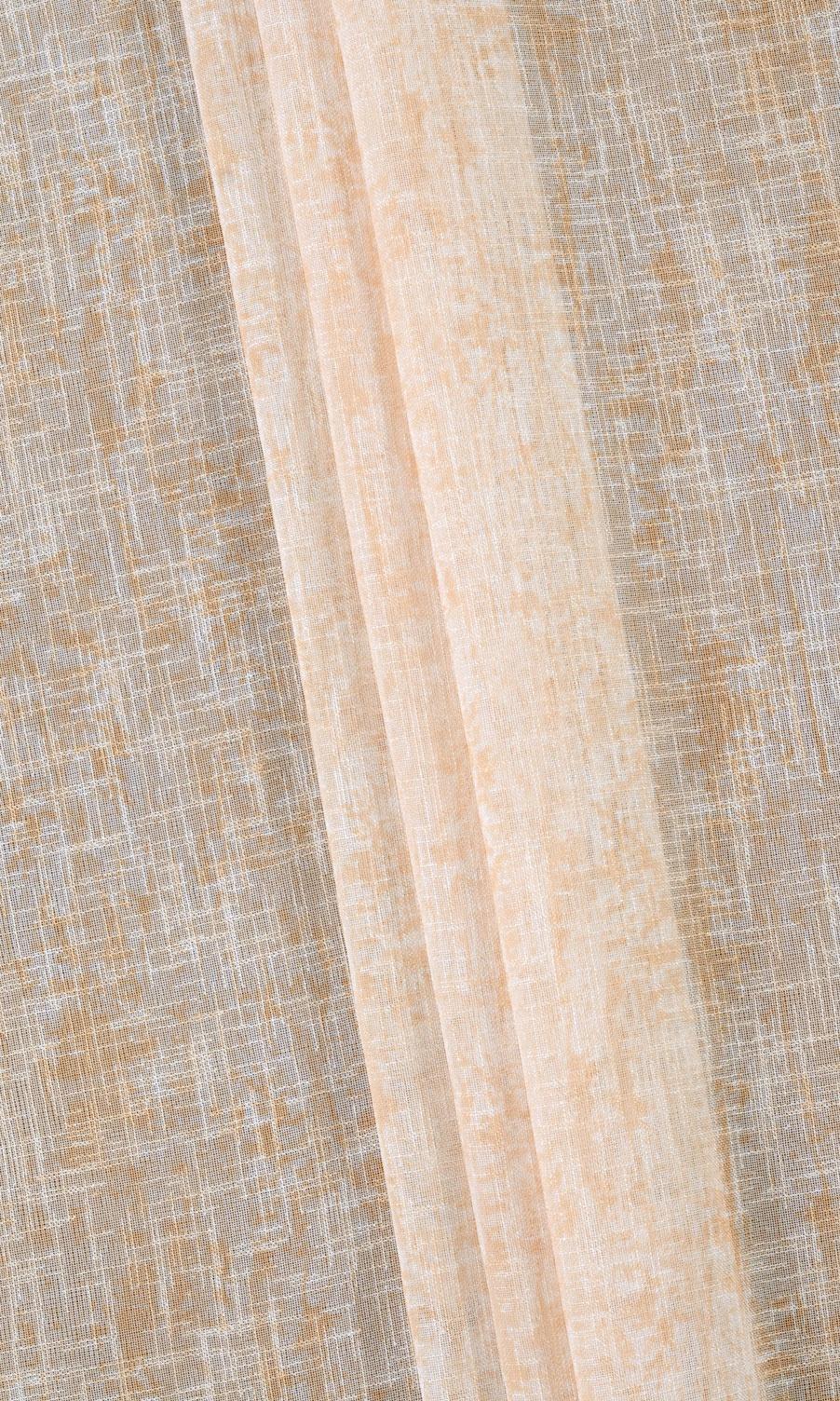 Textured Sheer Curtains / Drapes / Window Drapery Panels (Peachy Orange)