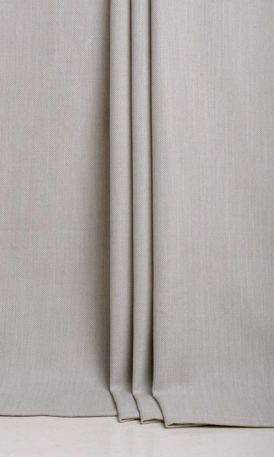 Herringbone Textured Curtain Panels (Pale Grey) Extra Long Short Wide