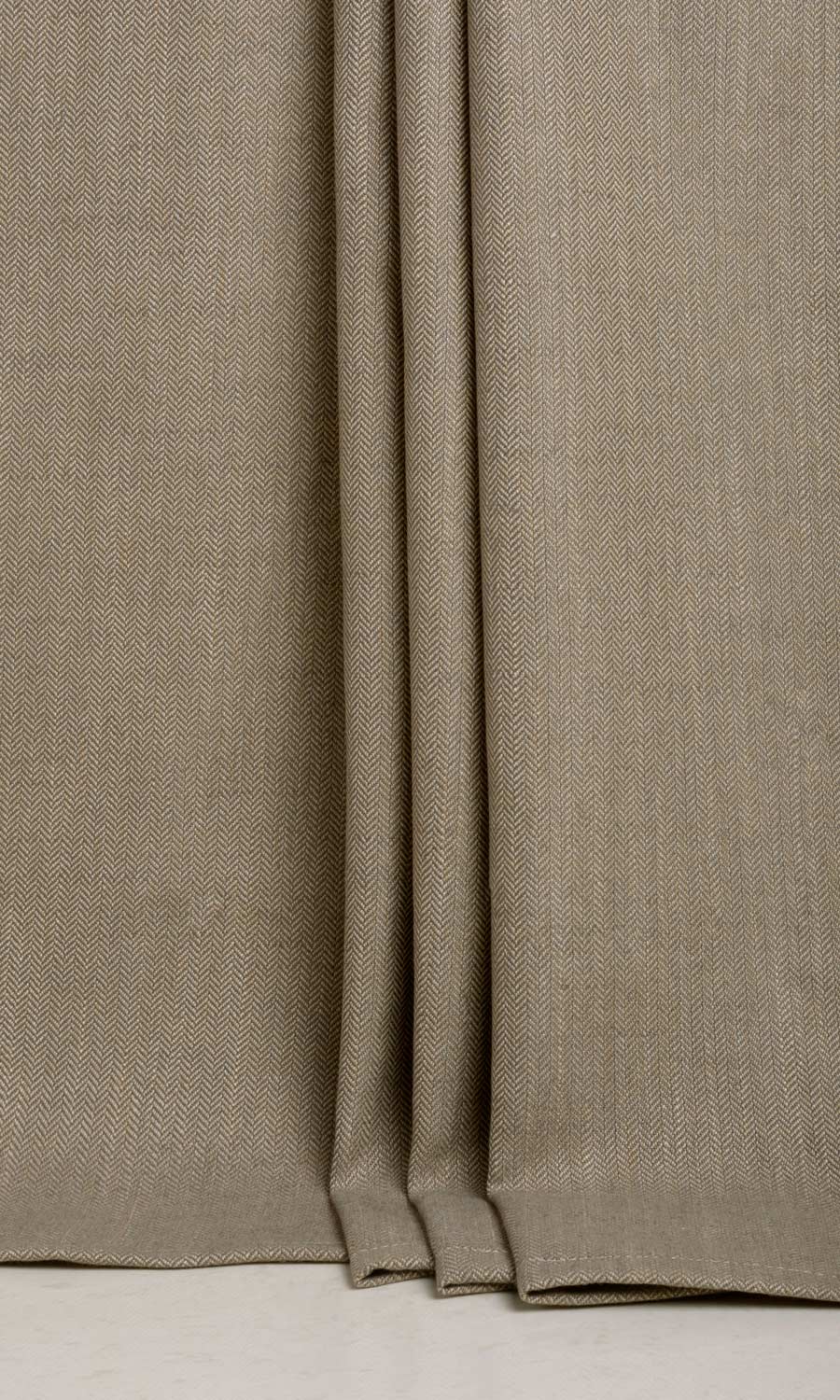 Herringbone Textured Custom Curtains (Mocha Brown)