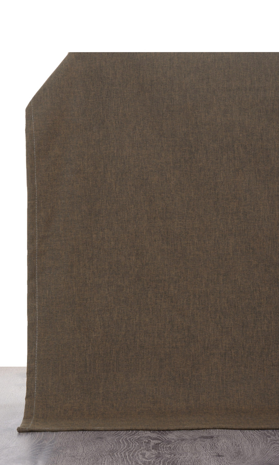 Poly-Linen Window Curtains (Umber Brown/ Cedar Brown) Extra Long Short Wide