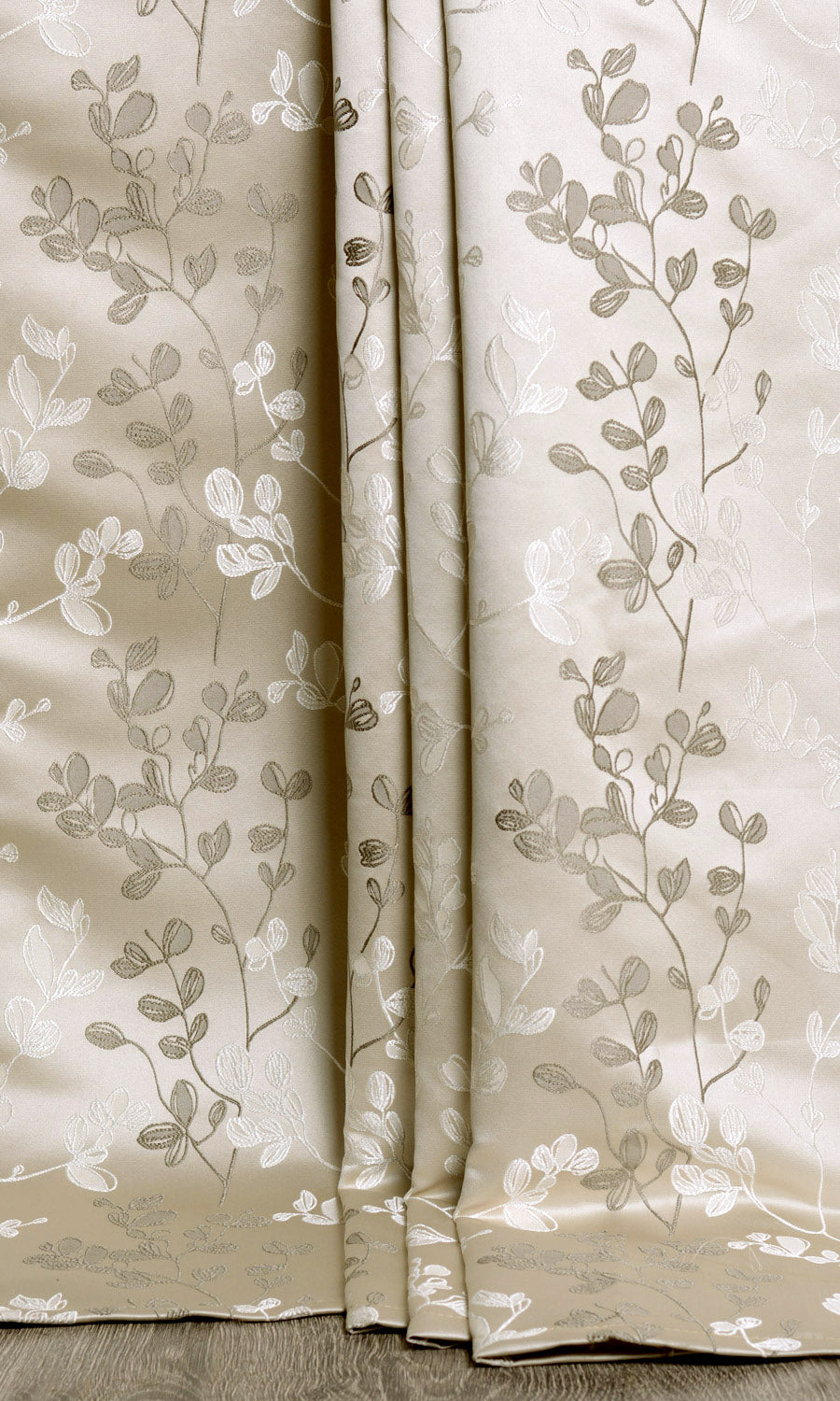 Floral Drapes (Beige/ Brown)