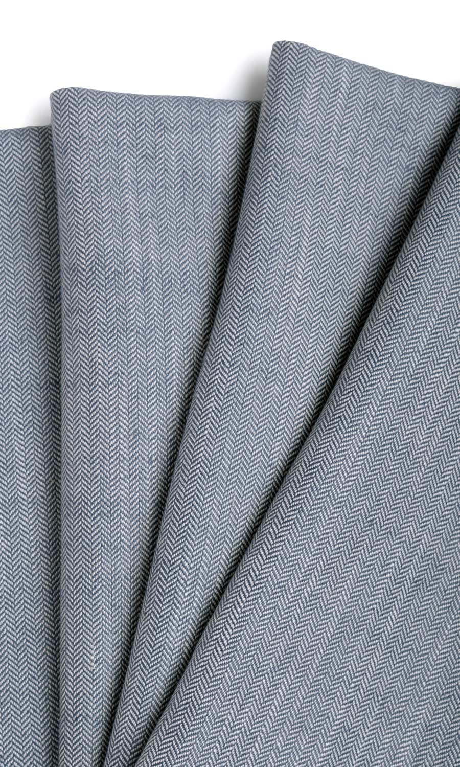 Herringbone Textured Window Curtains for Living, Bedroom, Kitchen, Bathroom (Denim/ Navy Blue)