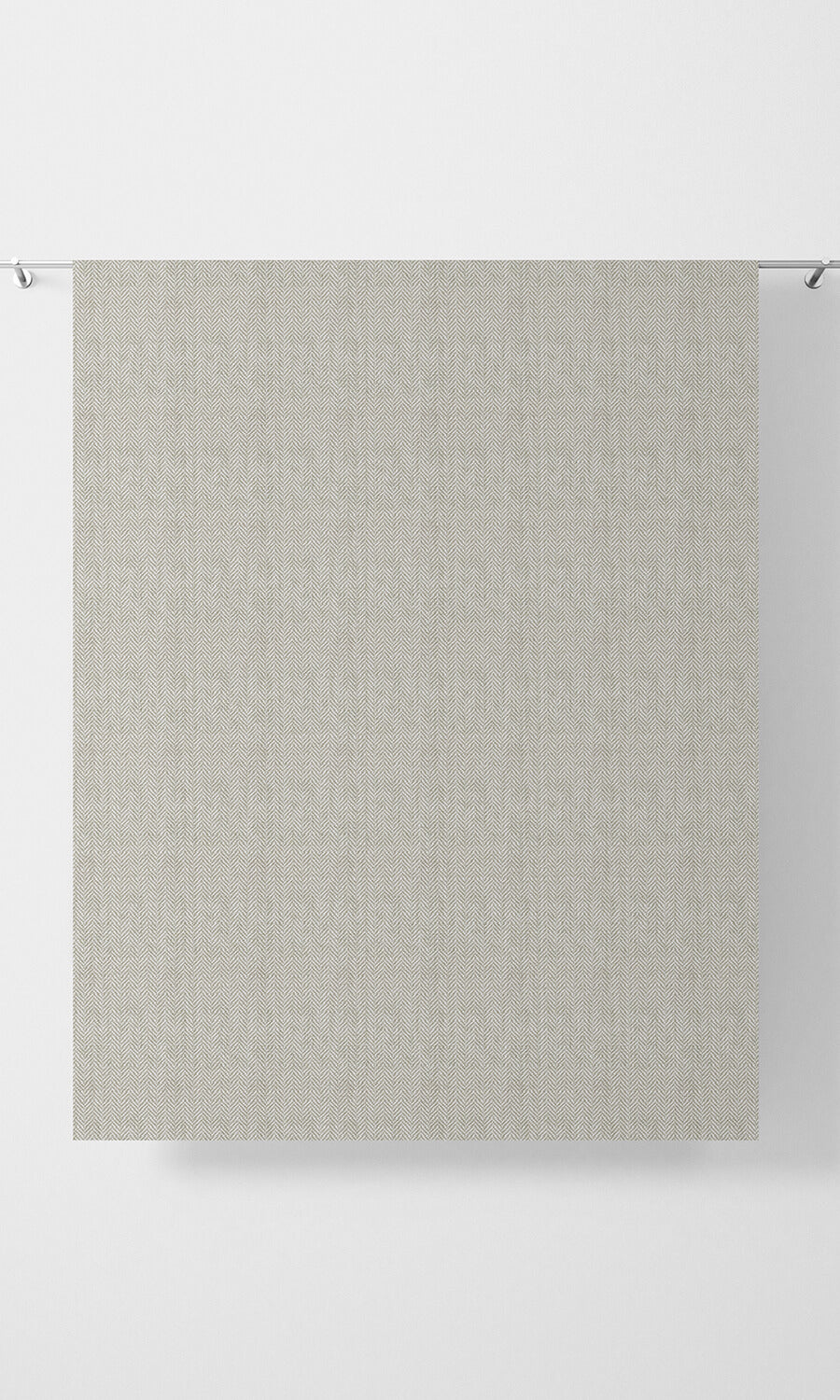 Herringbone Textured Drapery (Grey) Extra Long Short Wide