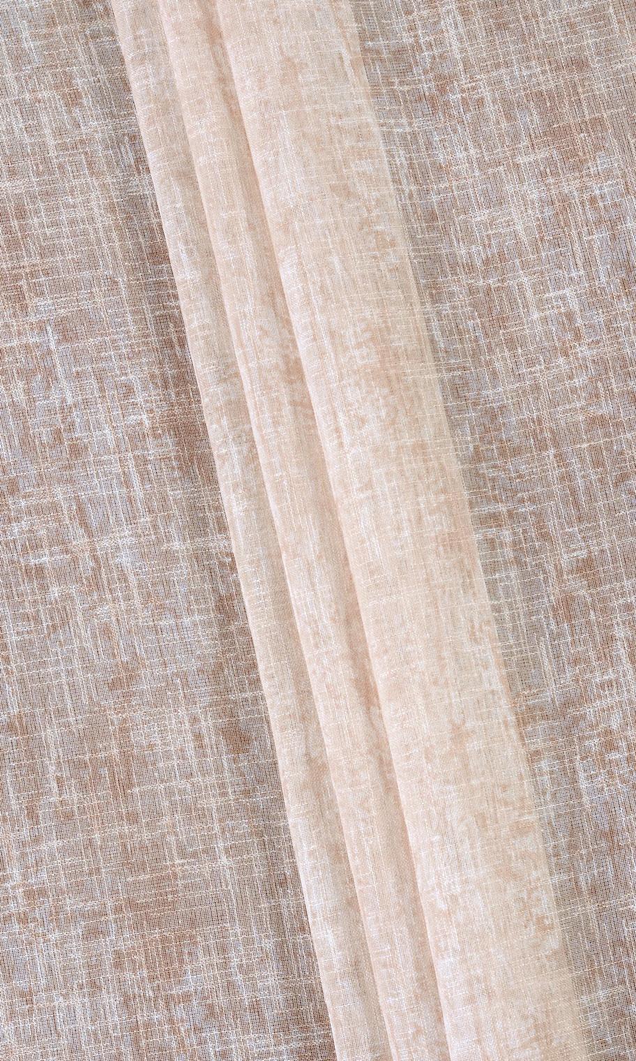 Textured Sheer Drapes (Salmon Pink/ Peach Orange) Extra Long Short Wide