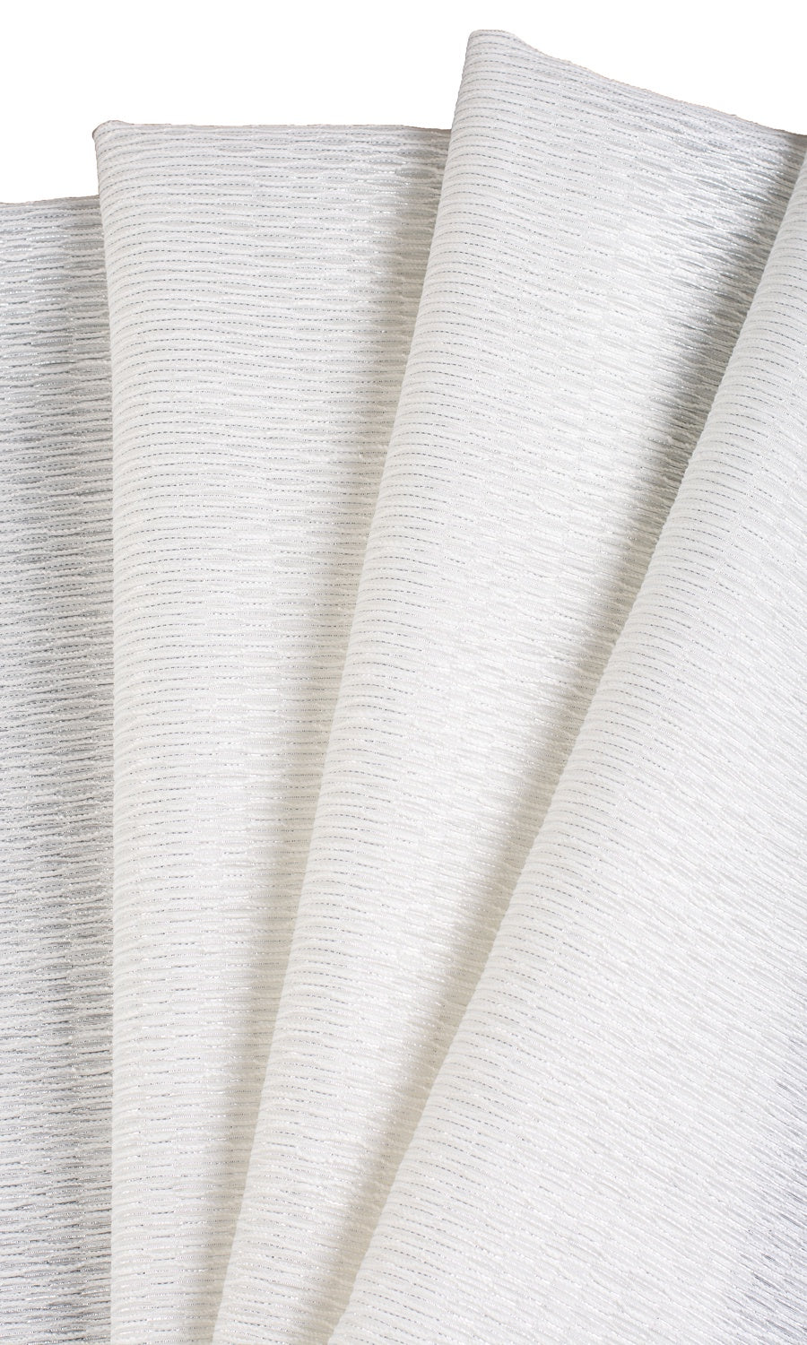 Textured Sheer Pinch Pleat, Rod Pocket, Eyelet Curtains (White)