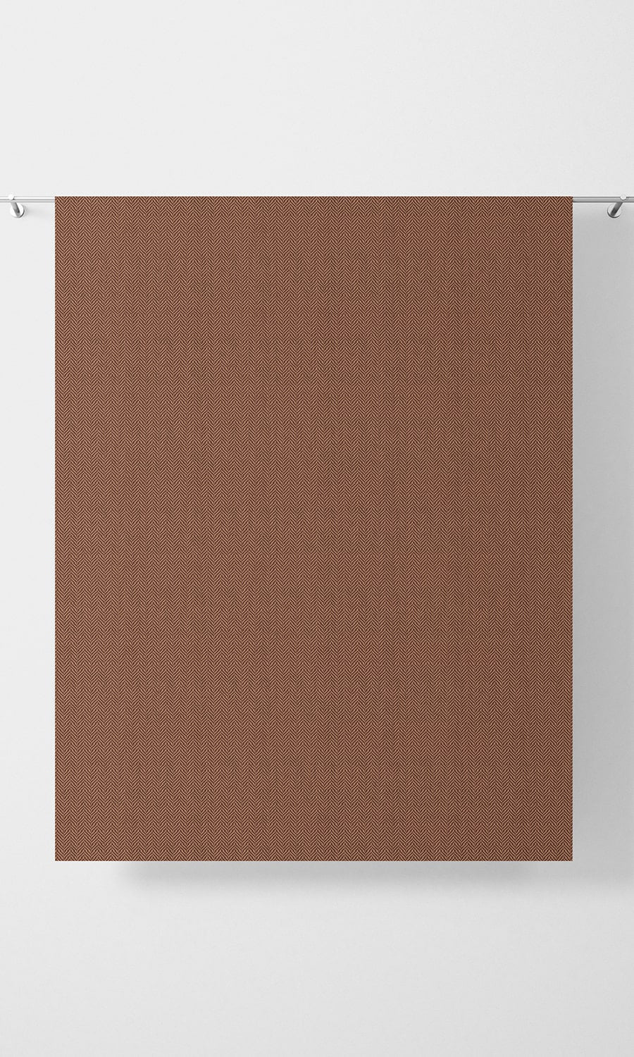 Herringbone Textured Drapes (Deep Orange) Extra Long Short Wide