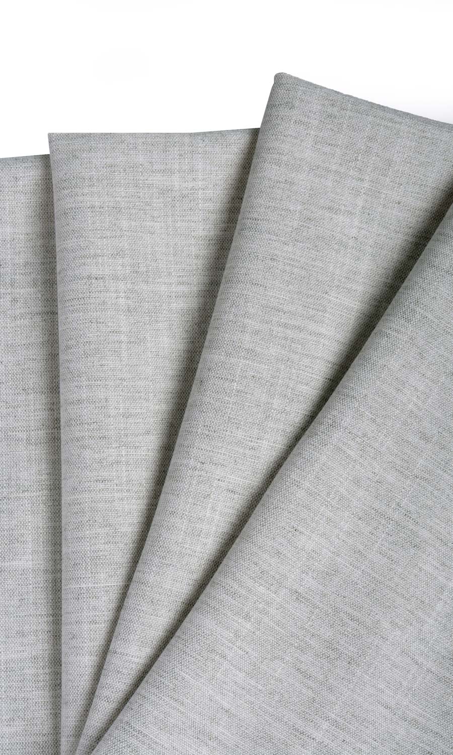 Plain Linen Textured Window Curtains for Living, Bedroom, Kitchen, Bathroom (Smoke White)