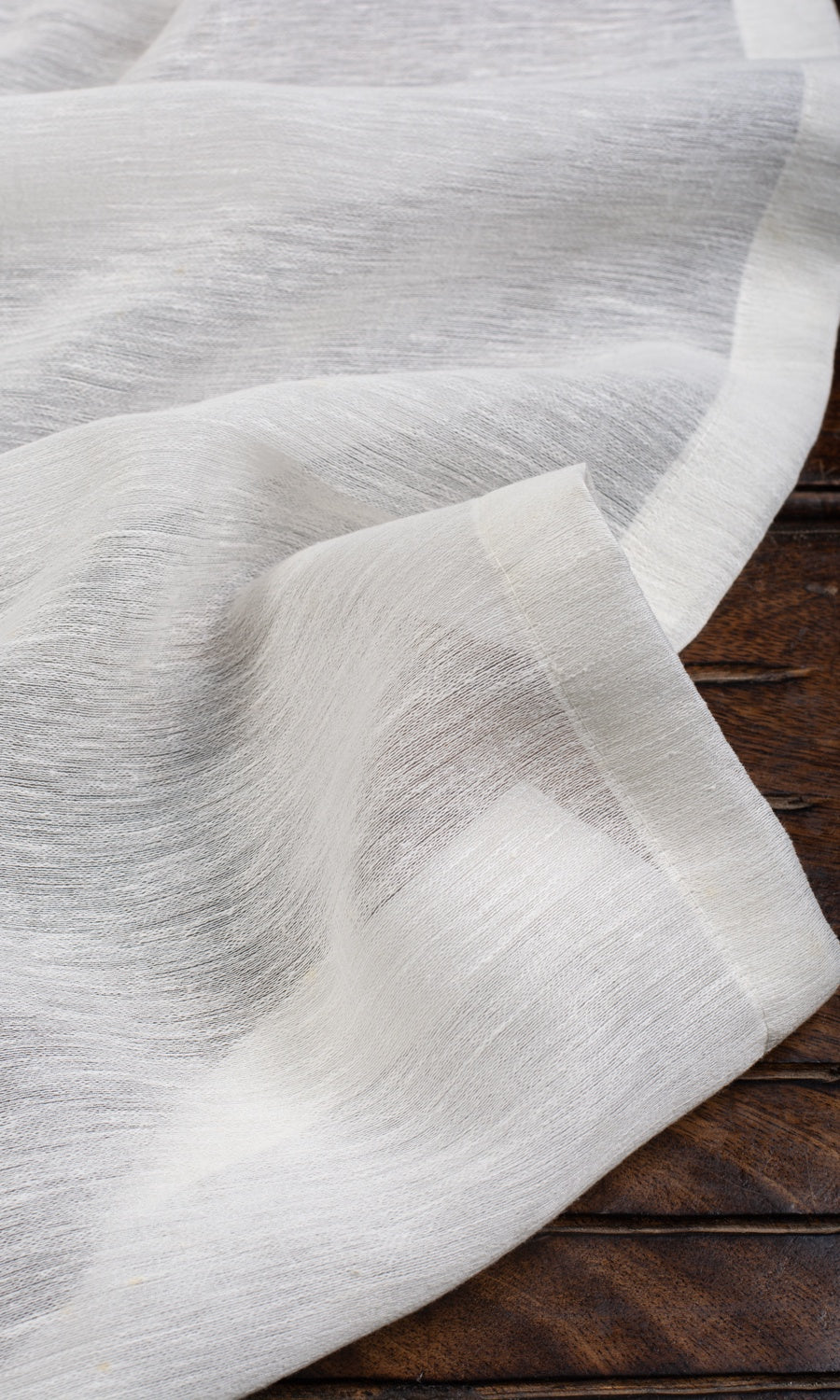 Plain Semi-Sheer Drapery for Living, Bedroom, Kitchen, Bathroom (White)
