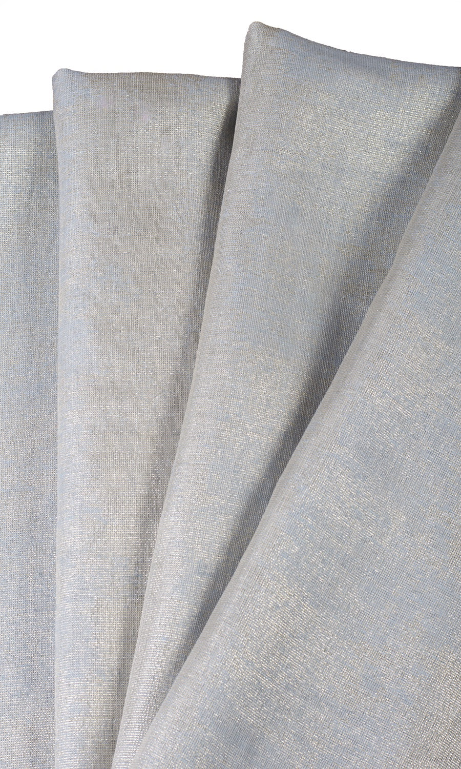 Metallic Accents Semi-Sheer Custom Curtains (Gray/ Gold)