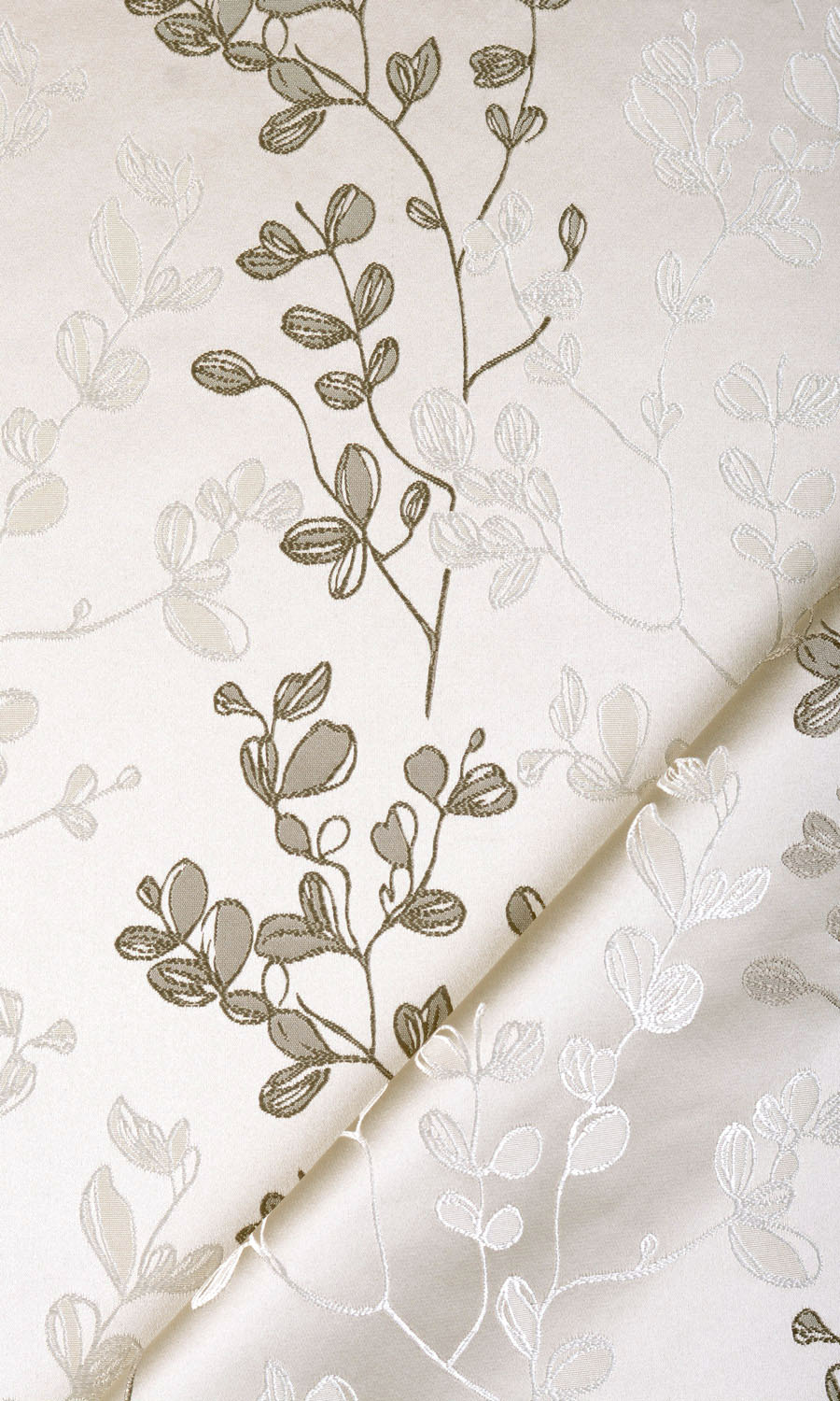 Floral Drapes (Beige/ Brown) Extra Long Short Wide