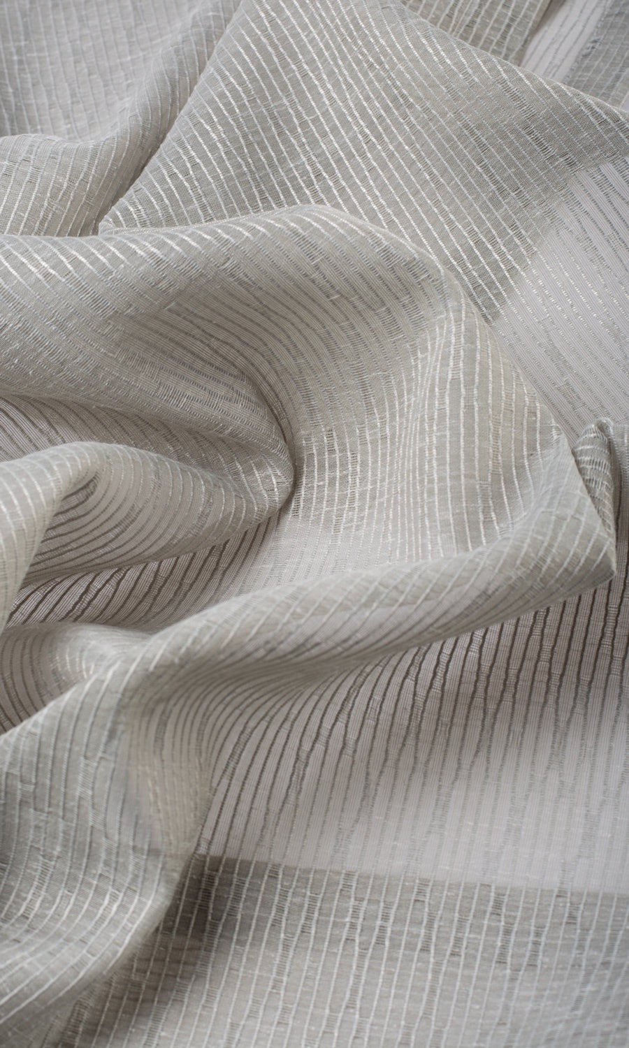 Textured Sheer Window Curtains (Warm Gray) Extra Long Short Wide