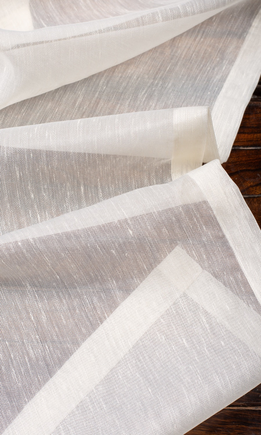 Sheer Custom Curtains (Powder White)