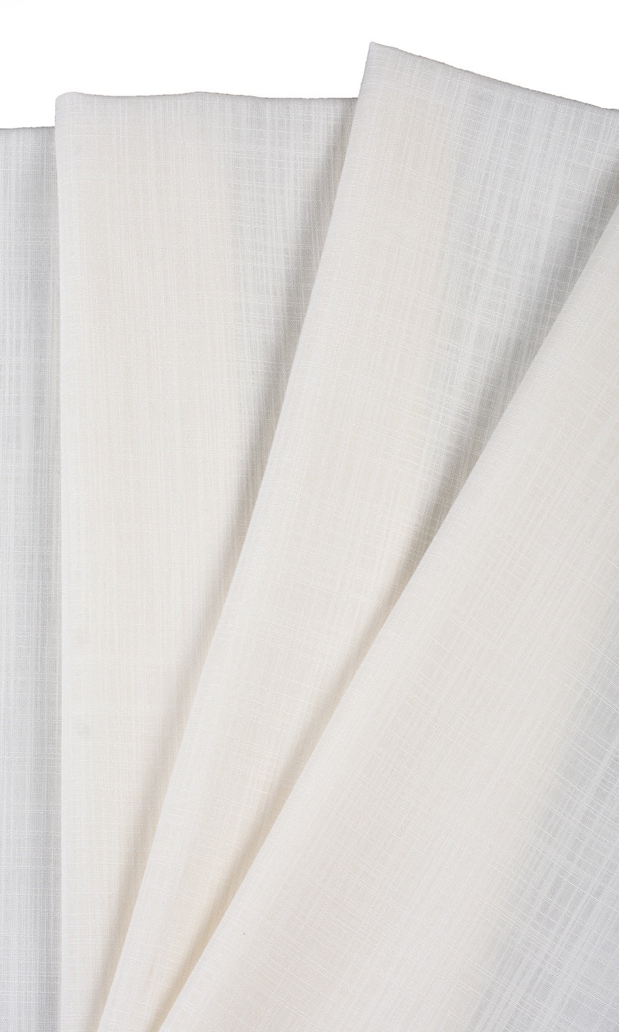 Linen-Texture Semi-Sheer Custom Curtains (Off-White)