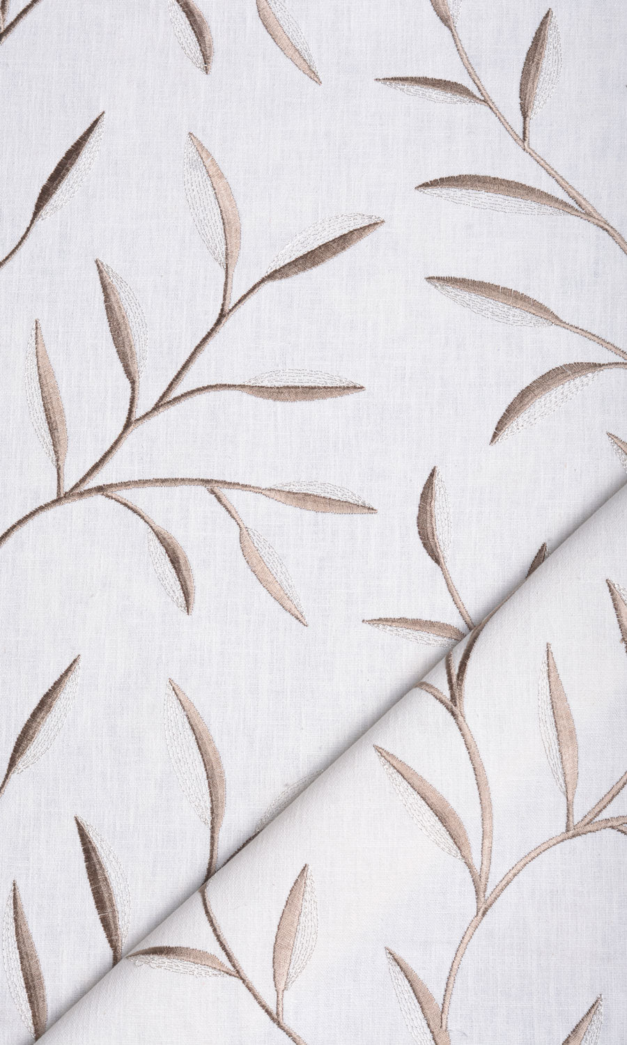 Floral Embroidery Window Curtains (Cream) Extra Long Short Wide