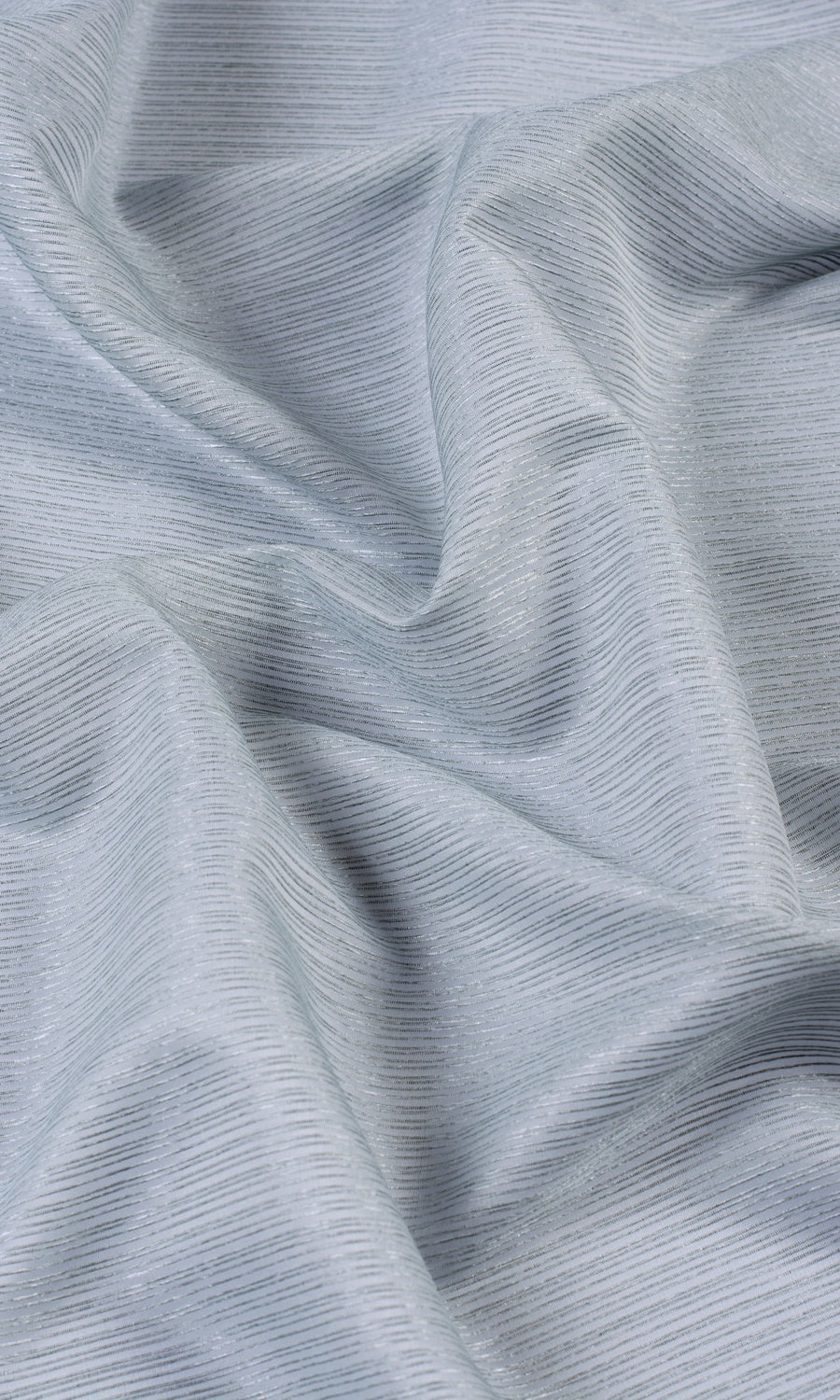 Striped Sheer Custom Curtains (Periwinkle Gray)