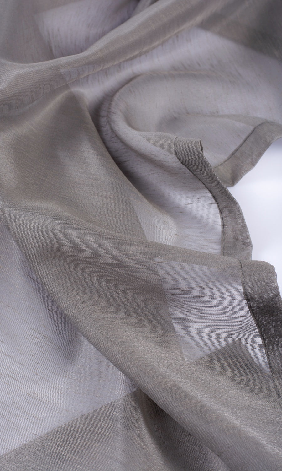 Plain Sheer Window Curtains (Coffee Brown)