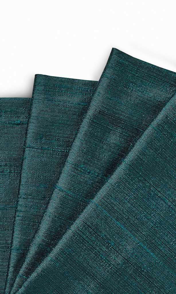 Dupioni Silk Drapes for Living, Bedroom, Kitchen, Bathroom (Ocean Blue)