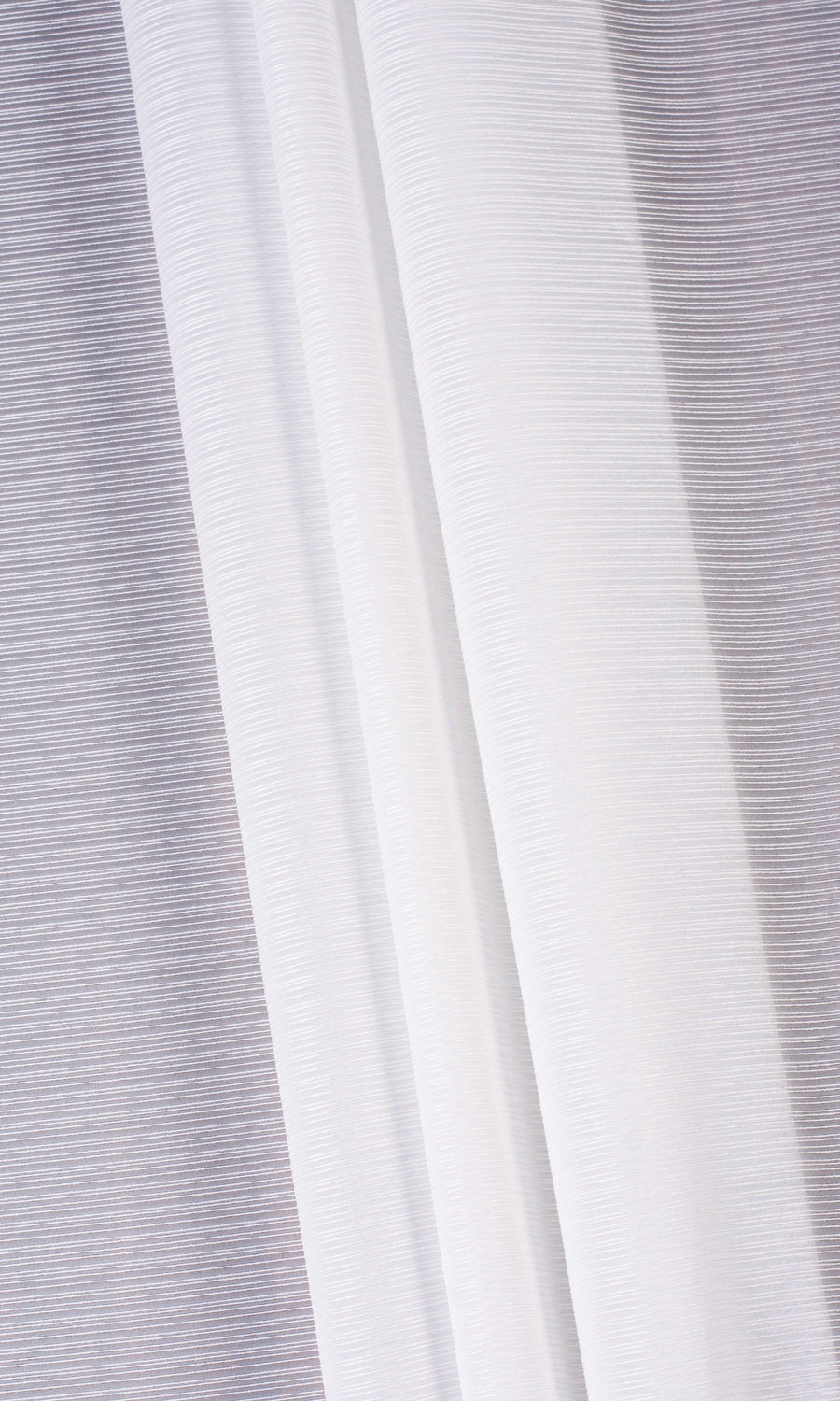 Striped Sheer Window Curtains (White) Extra Long Short Wide