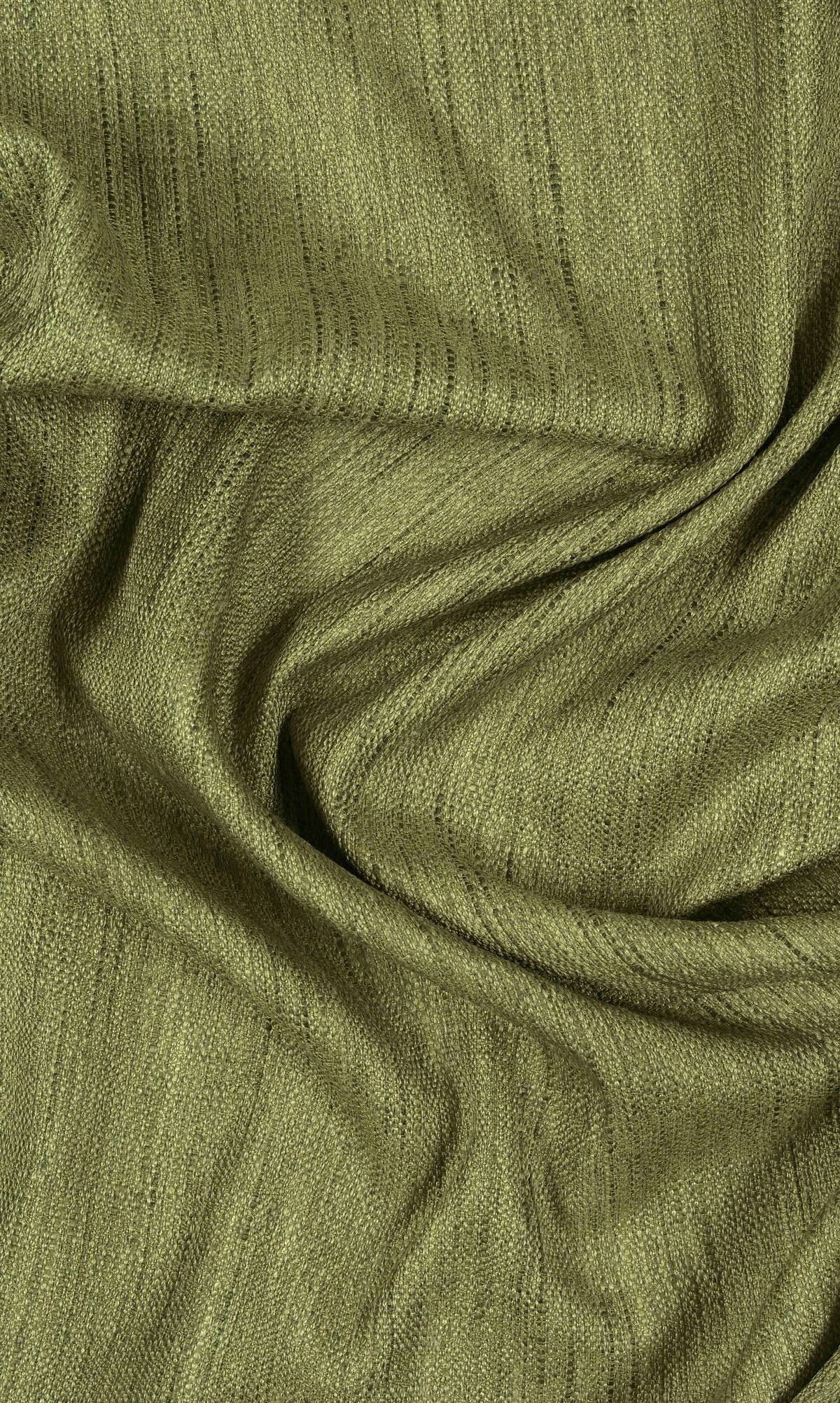 Textured Faux Silk Drapery for Living, Bedroom, Kitchen, Bathroom (Green)
