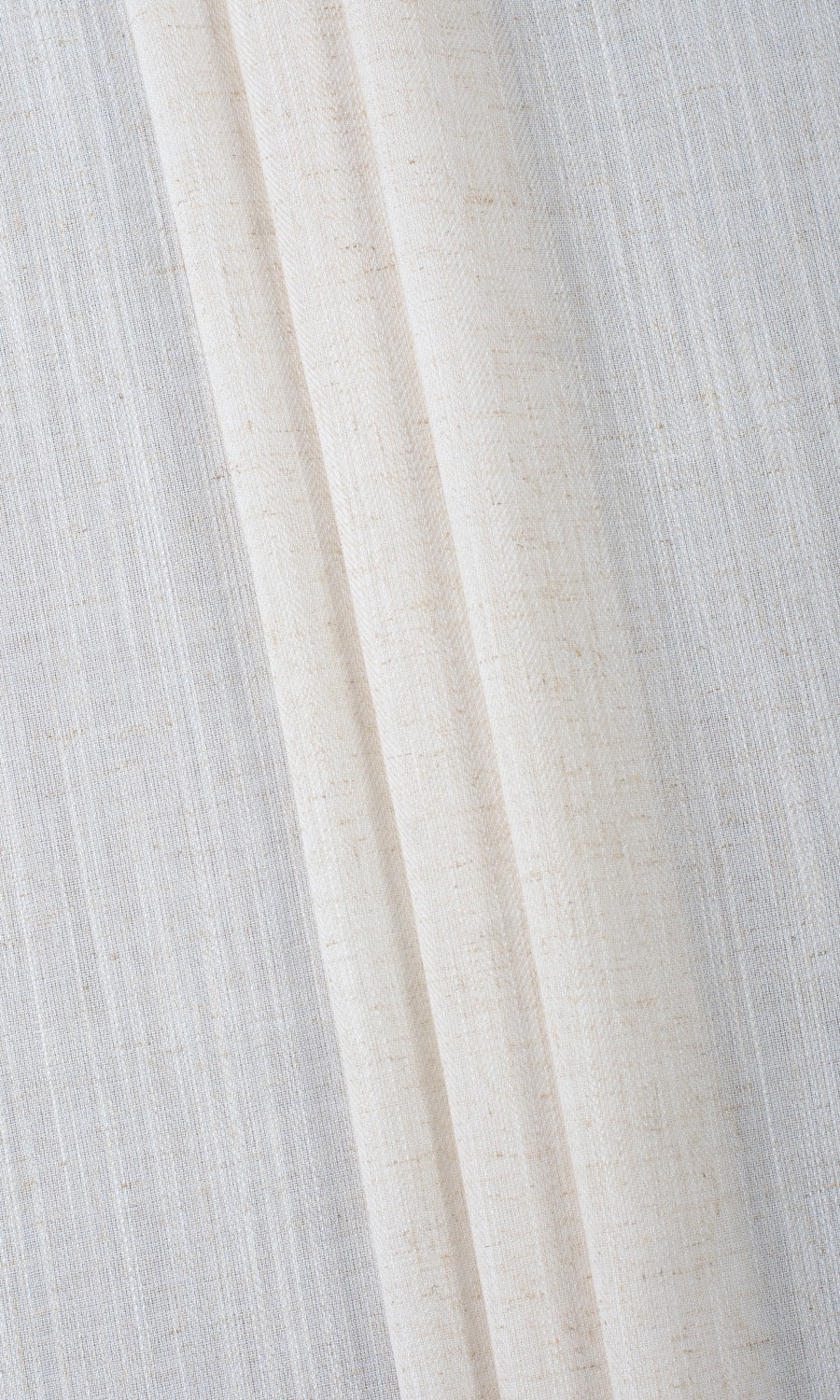 Semi-Sheer Linen Texture Curtains / Drapes / Window Drapery Panels (Cream)