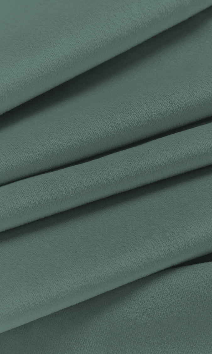 Velvet Window Curtains (Turkish Blue/ Green)