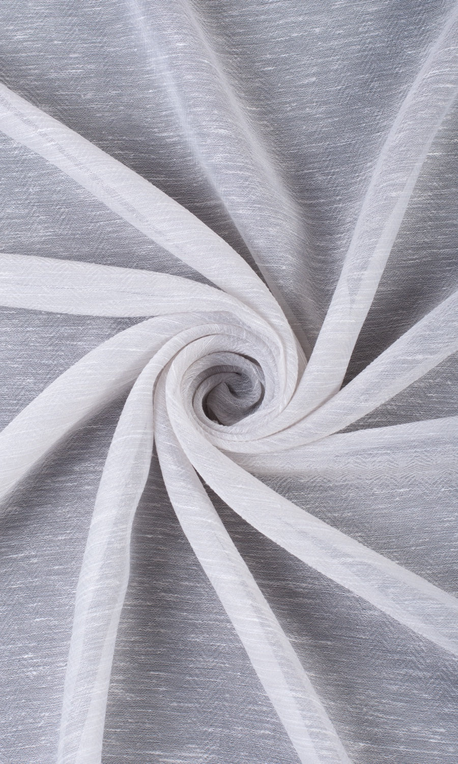 Textured Sheer Pinch Pleat, Rod Pocket, Eyelet Curtains (Fog Gray/ White)