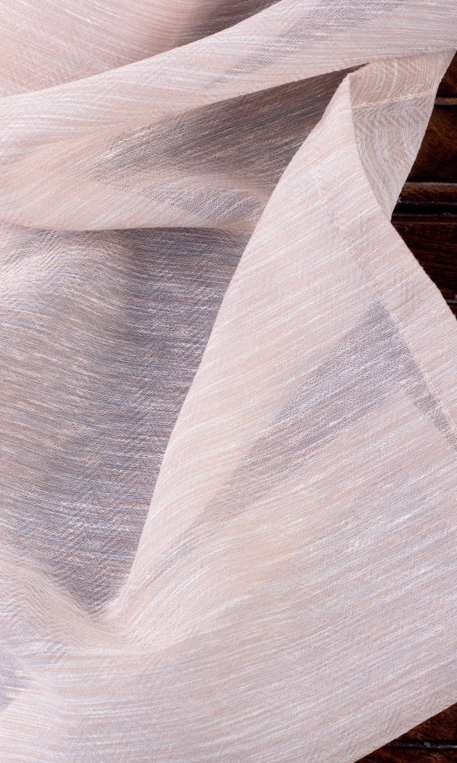 Textured Sheer Any Size Style Curtains (Peach/ Pink)