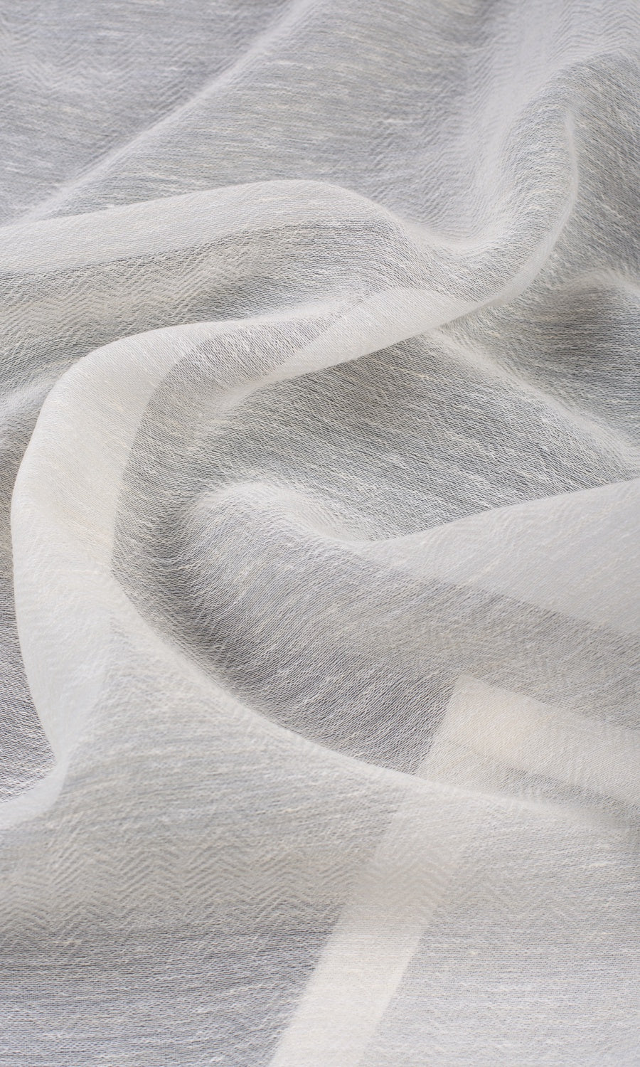 Textured Sheer Custom Curtains (Warm White)