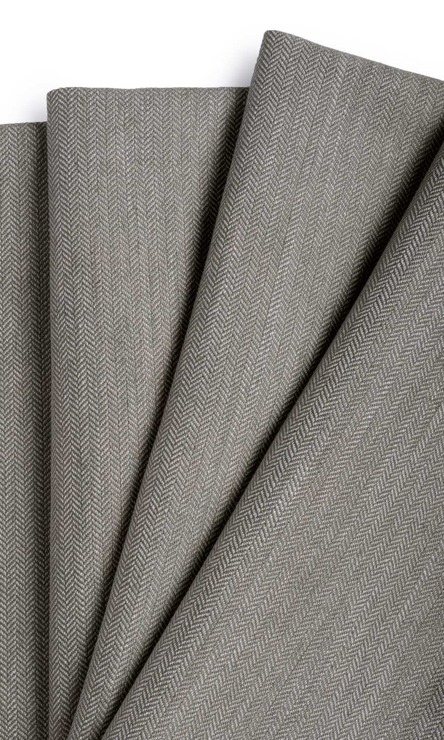Herringbone Textured Custom Curtains (Deep Gray)