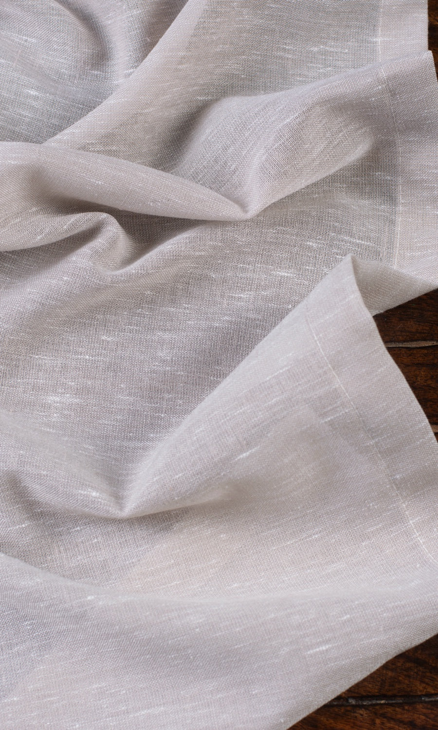 Plain Textured Sheer Curtain Panels (Pale Pink)