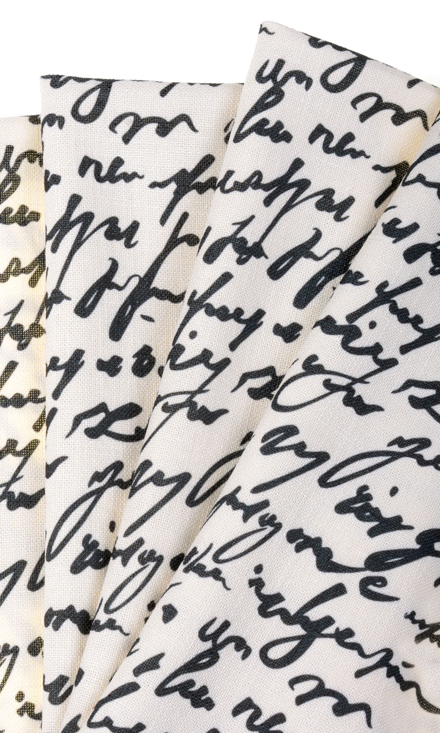 Script Print Any Size Style Roman Shades (Paper White/ Ink Black)