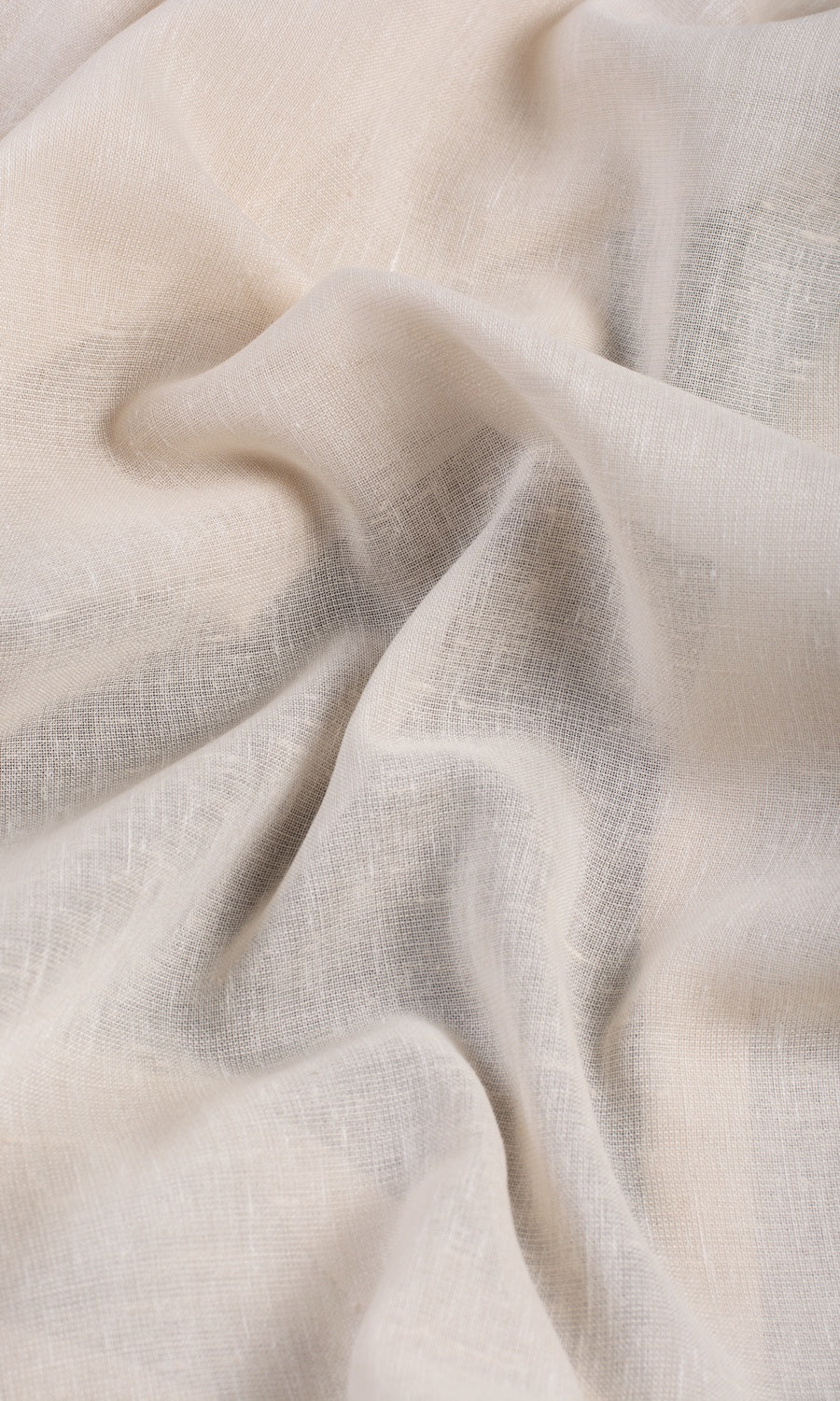 Plain Sheer Curtains / Drapes / Window Drapery Panels (Parchment White)
