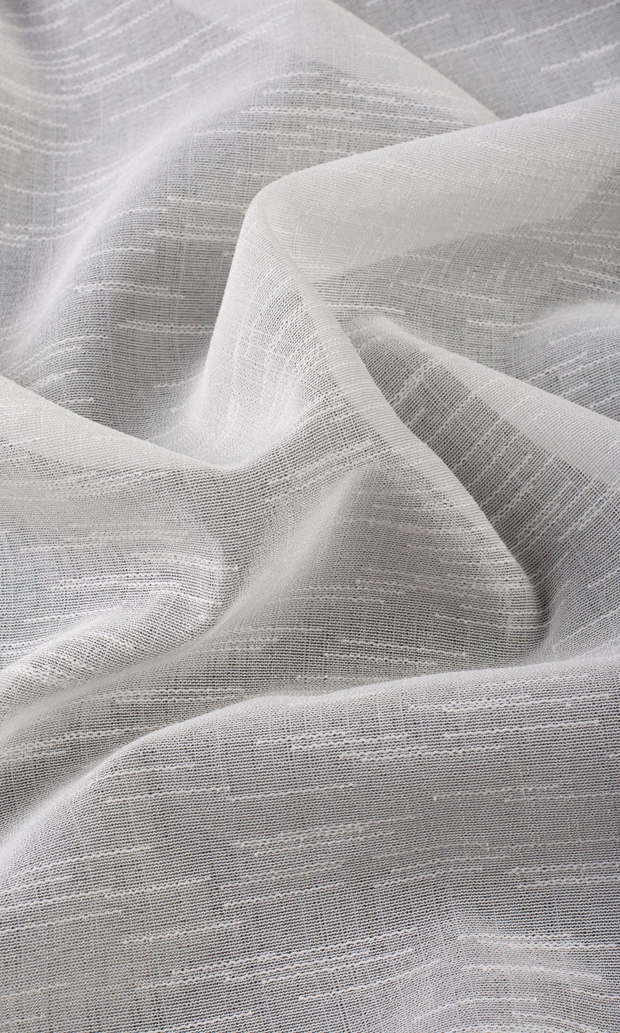 Textured Sheer Custom Curtains (White)