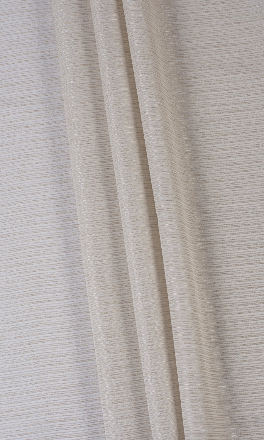 Striped Sheer Pinch Pleat, Rod Pocket, Eyelet Curtains (Sand Beige)