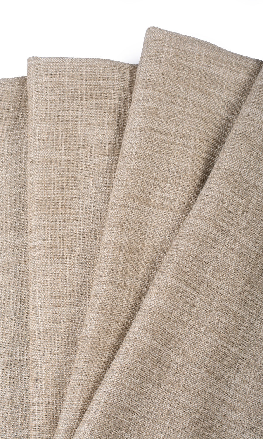 Textured Sheer Window Curtains (Biscotti Beige) Extra Long Short Wide