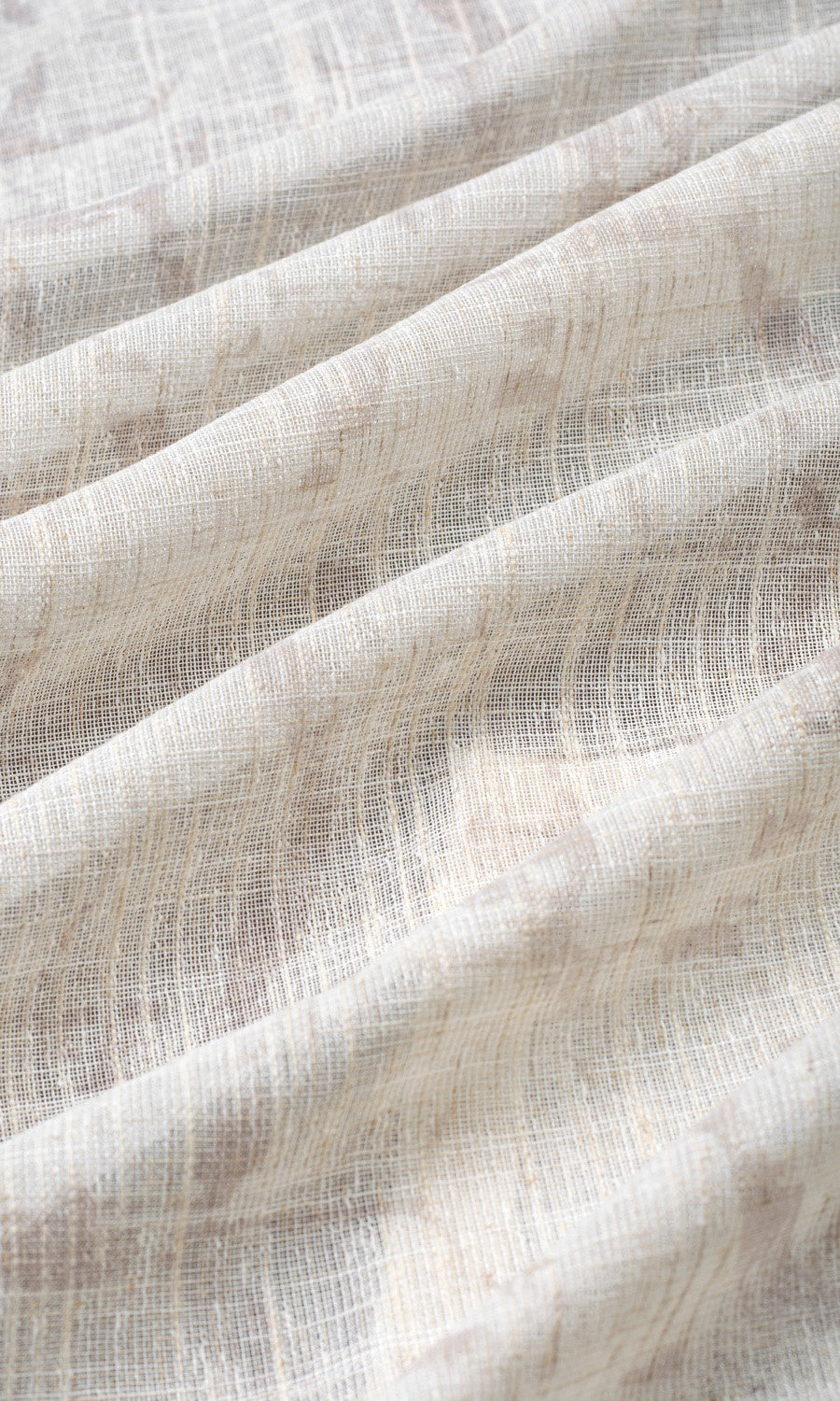 Self-Patterned Sheer Custom Curtains Milky White)