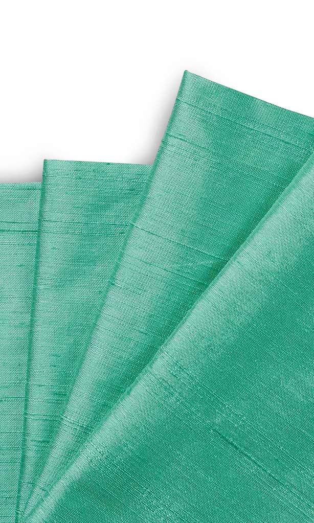 Pure Silk Window Curtains for Living, Bedroom, Kitchen, Bathroom (Mint Sea Green)