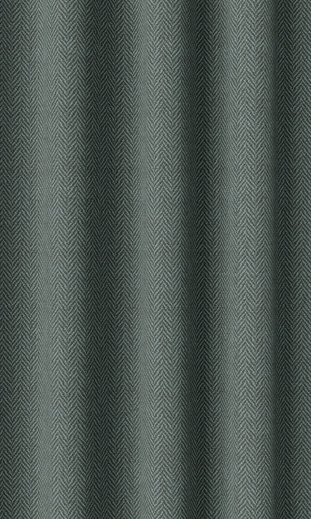 Herringbone Textured Window Curtains (Blue)