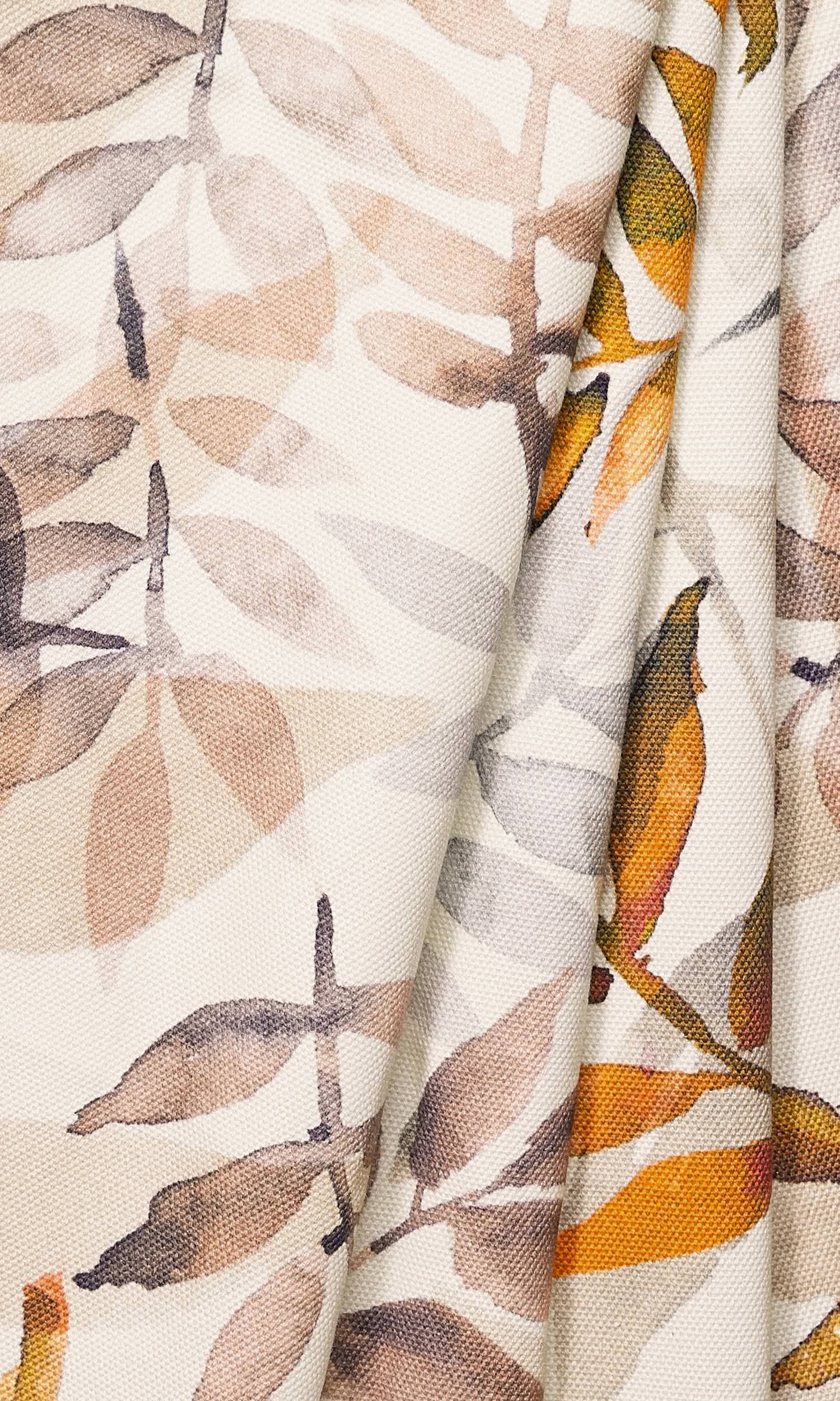 Floral Cotton Roman Shades (Orange/ Gray/ Brown) for Living, Bedroom, Kitchen, Bathroom