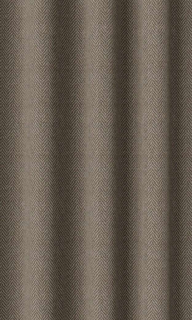 Herringbone Textured Window Curtains (Brown)