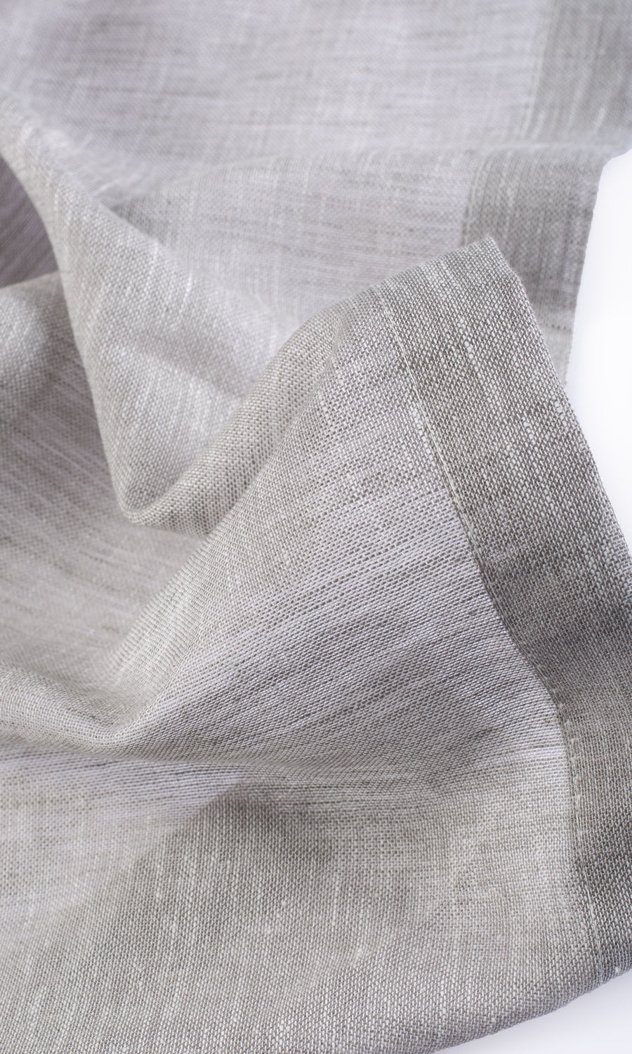 Linen-Cotton Sheer Drapes for Living, Bedroom, Kitchen, Bathroom (Pale Gray)