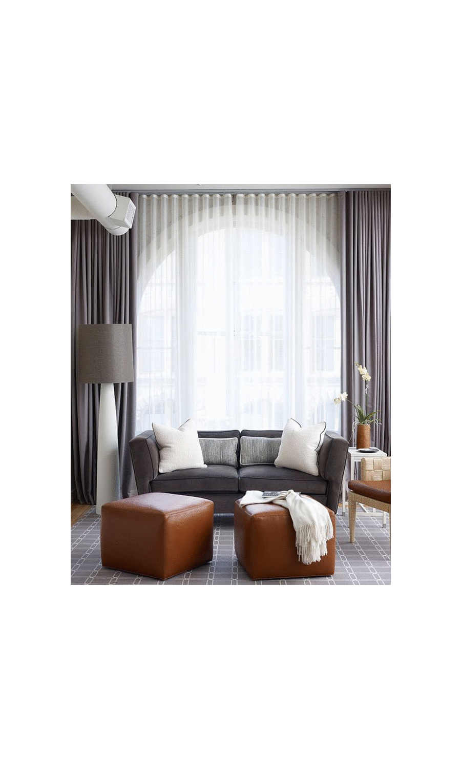 Semi Sheer Pinch Pleat, Rod Pocket, Eyelet Curtains (White/ Ivory)